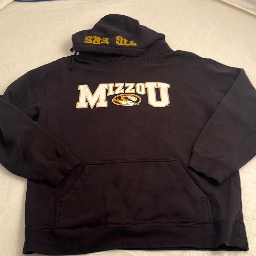 Alstyle University of Missouri Mizzou Tigers black logo pullover hoodie